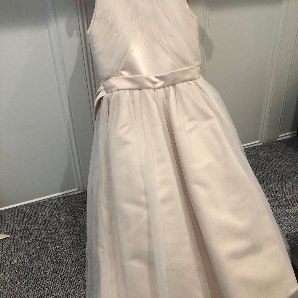 Champagne colored flower girl dress
